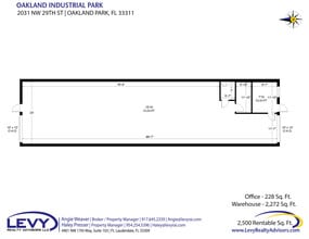 1900-2261 NW 29th St, Oakland Park, FL à louer Plan d’étage– Image 2 sur 2