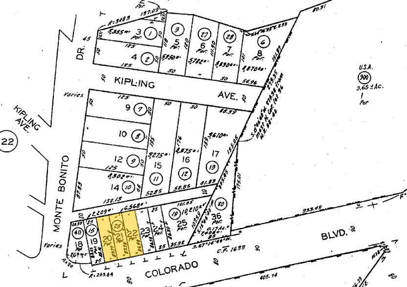 1053 Colorado Blvd, Los Angeles, CA à louer - Plan cadastral – Image 3 sur 13