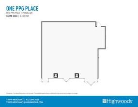 1 PPG Pl, Pittsburgh, PA à louer Plan de site– Image 1 sur 1