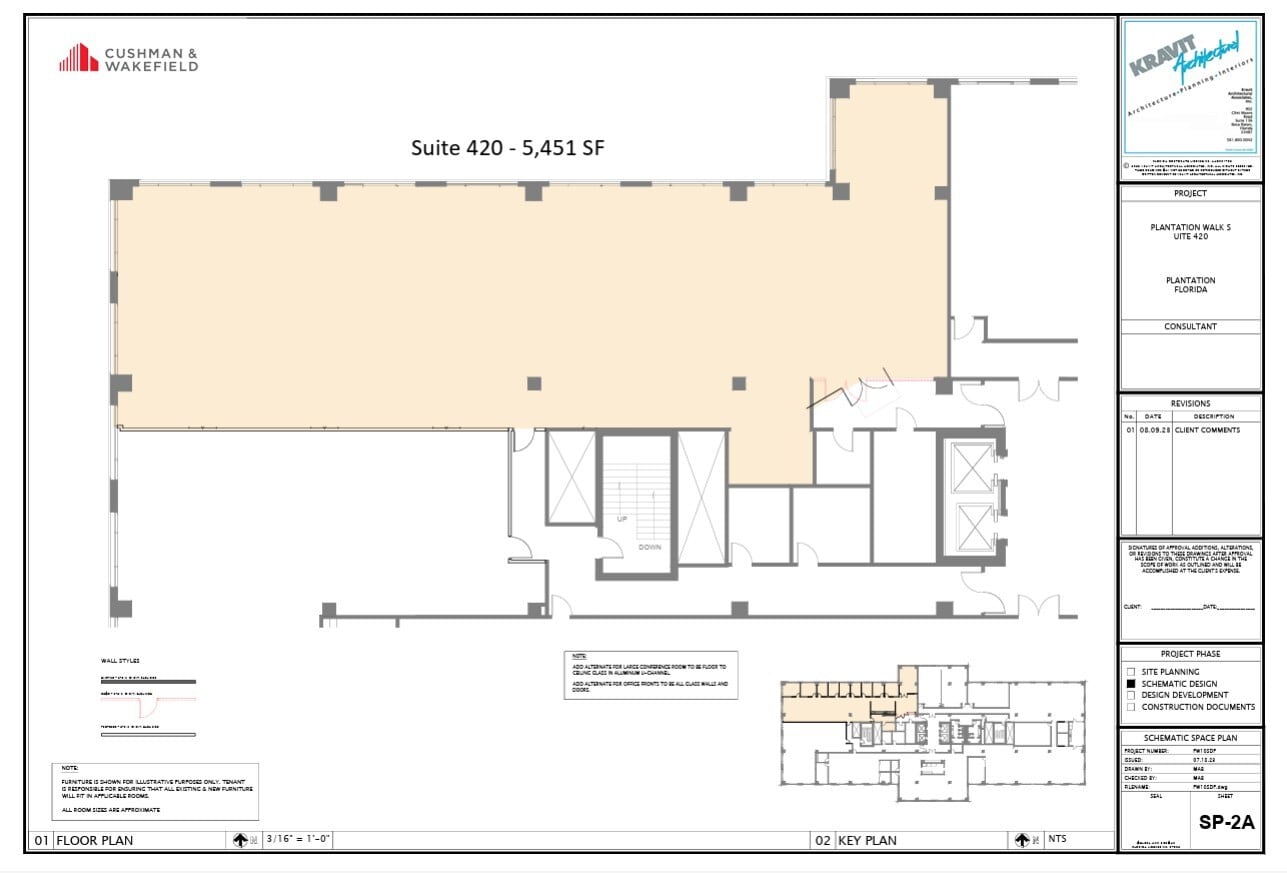 261 N University Dr, Plantation, FL à louer Plan d’étage– Image 1 sur 1