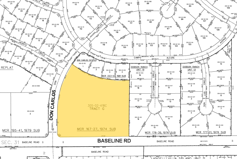 2602 W Baseline Rd, Mesa, AZ à louer - Plan cadastral – Image 3 sur 3