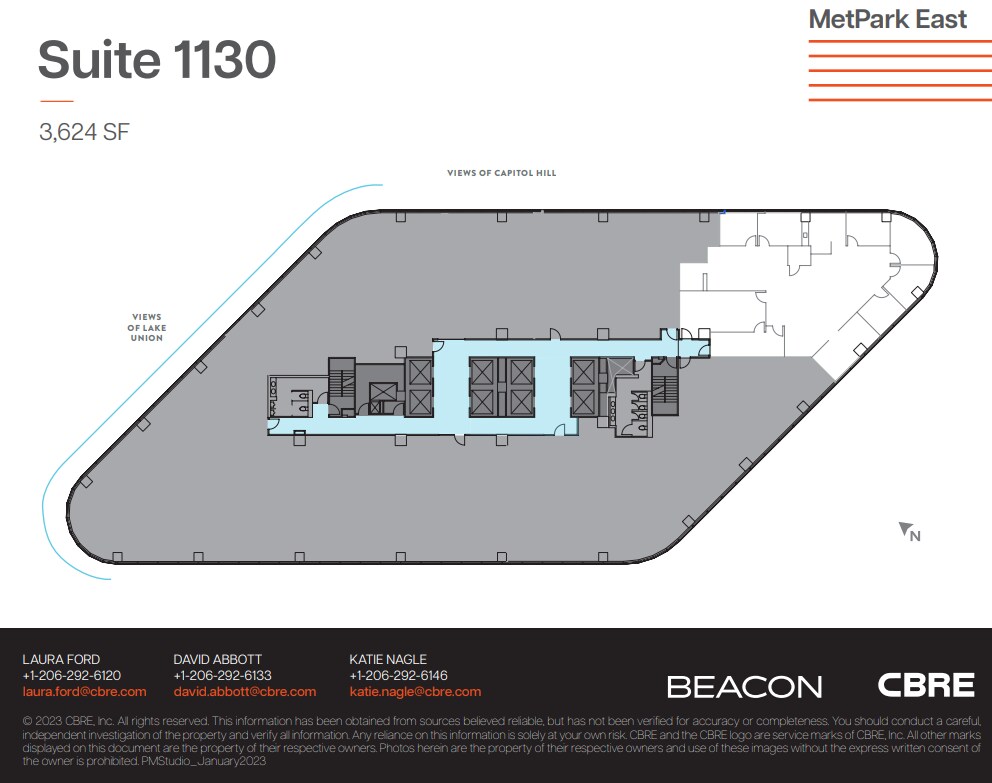 1100 Olive Way, Seattle, WA à louer Plan d’étage– Image 1 sur 1