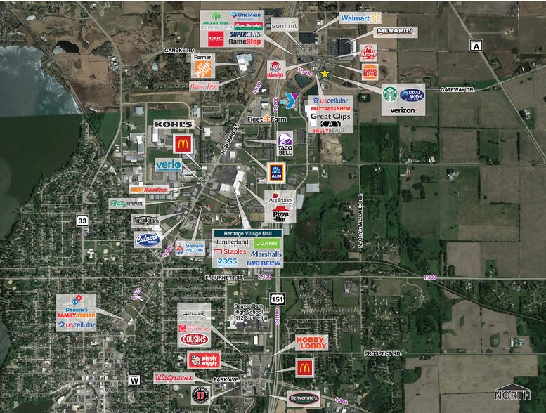 NEQ Gateway Dr. & Frances Ln, Beaver Dam, WI à louer - Photo de l’immeuble – Image 2 sur 3