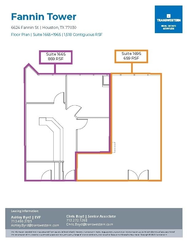 6624 Fannin St, Houston, TX à louer Plan d’étage– Image 1 sur 1