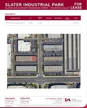 11203-11247 Slater Ave, Fountain Valley, CA à louer Plan d’étage– Image 1 sur 1