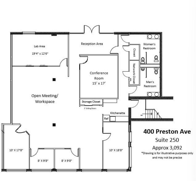 400 Preston Ave, Charlottesville, VA à louer Plan d’étage– Image 1 sur 1