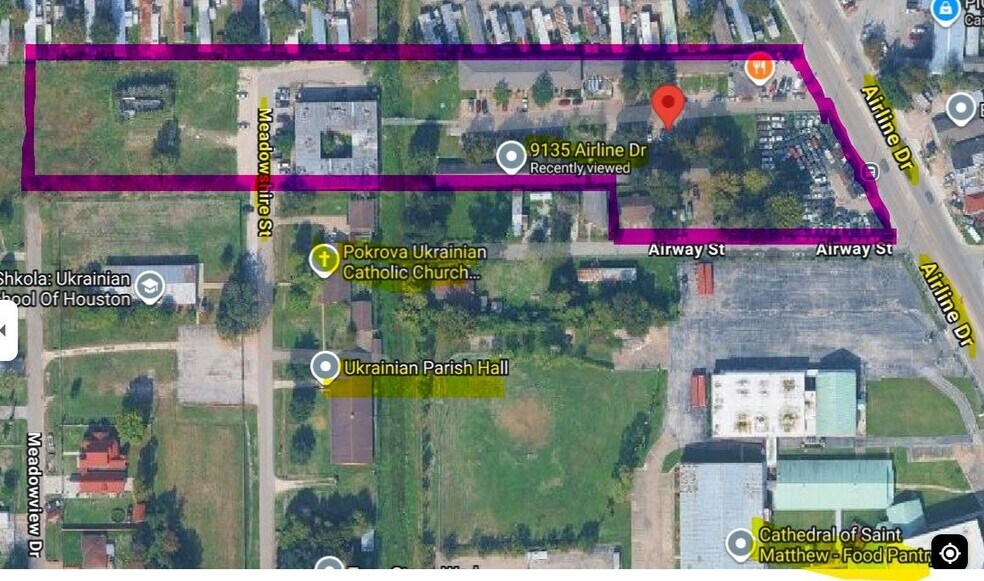 9135 Airline Dr, Houston, TX à vendre - Aérien – Image 2 sur 13