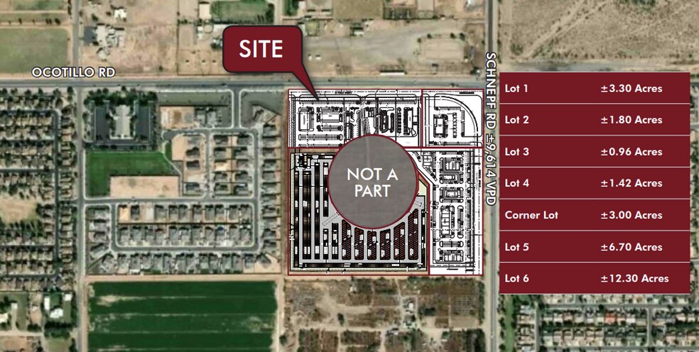 SWC Ocotillo Rd & Schnepf Rd, San Tan Valley, AZ à vendre - Photo principale – Image 1 sur 1