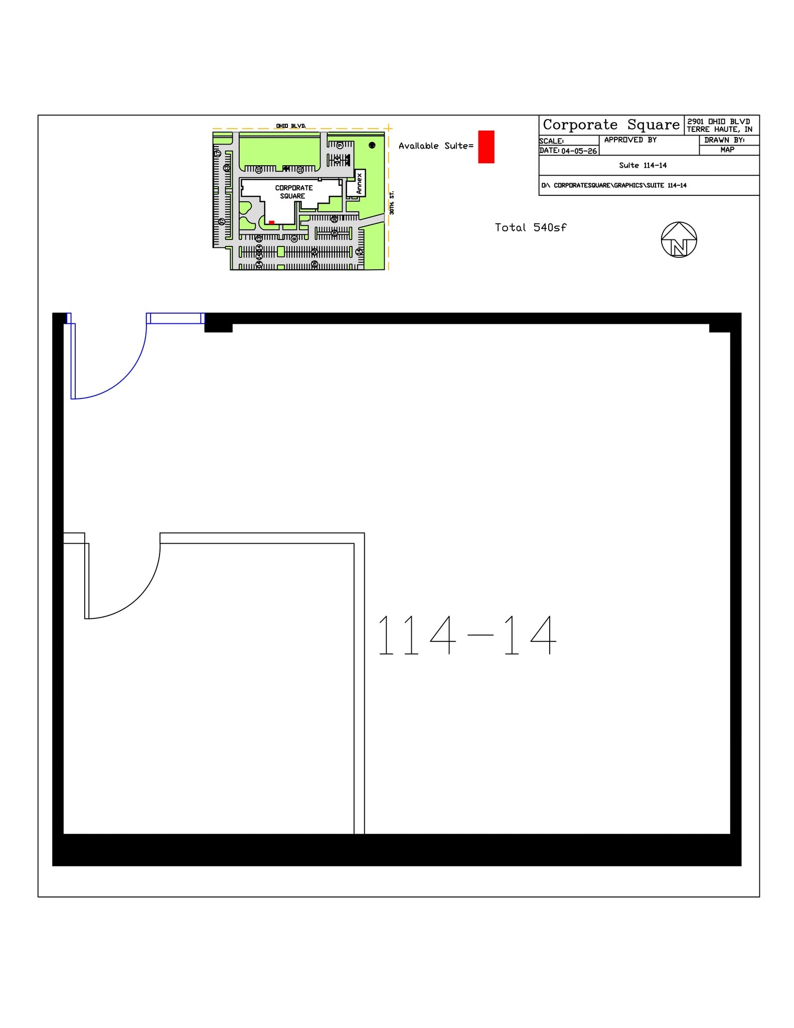 2901 Ohio Blvd, Terre Haute, IN à louer Plan de site– Image 1 sur 1