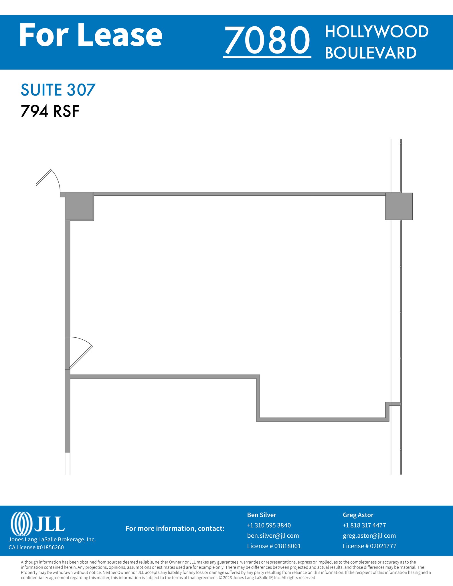 7080 Hollywood Blvd, Los Angeles, CA à louer Plan de site– Image 1 sur 1