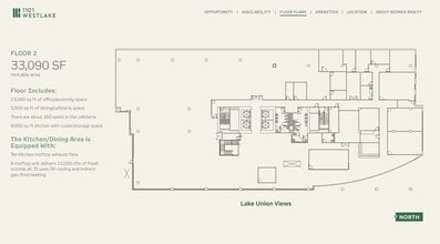 1101 Westlake Ave N, Seattle, WA à louer Plan d’étage– Image 1 sur 1