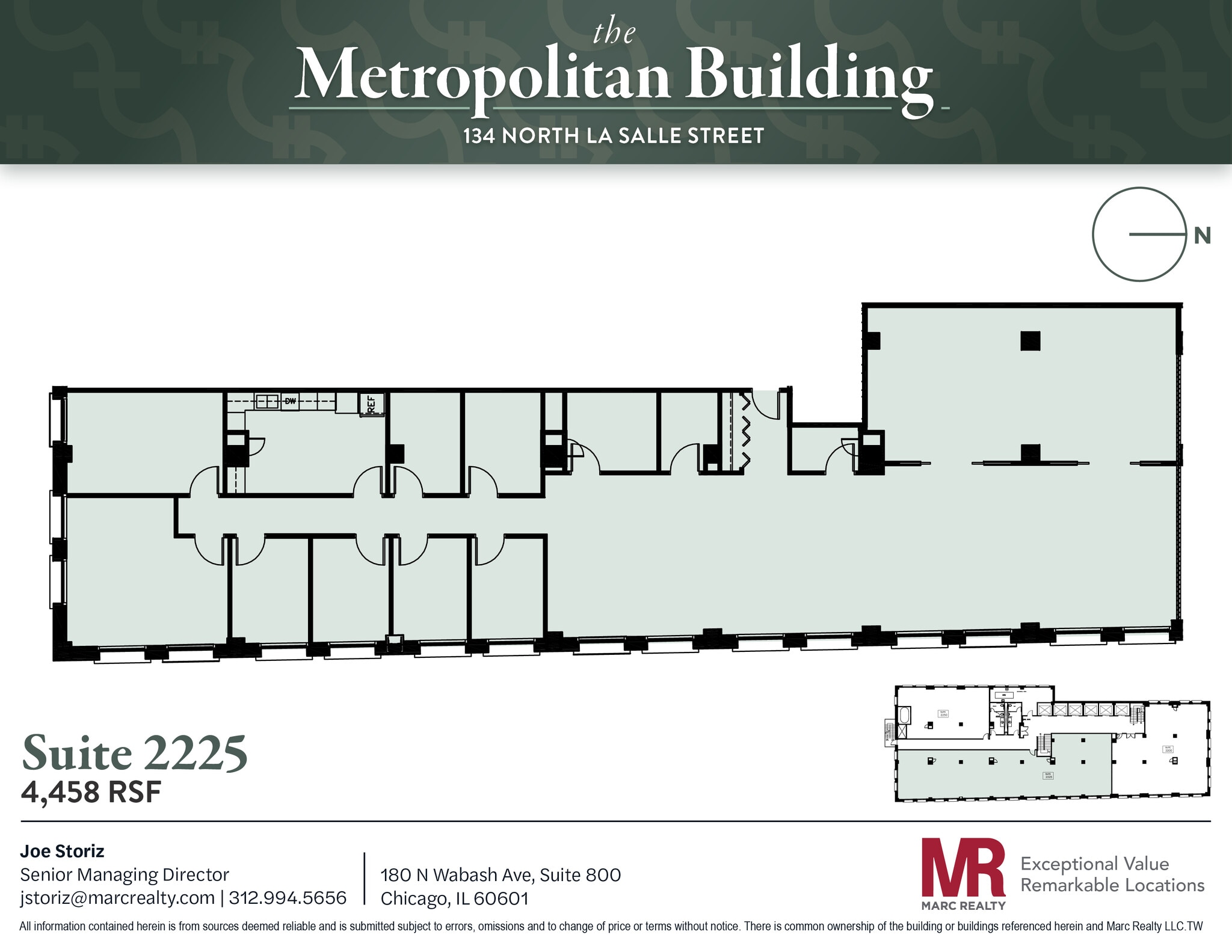134 N LaSalle St, Chicago, IL à louer Plan d’étage– Image 1 sur 4