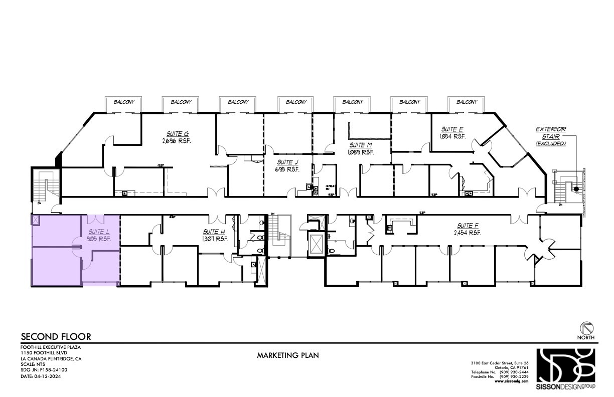 1150 Foothill Blvd, La Cañada Flintridge, CA à louer Plan d’étage type– Image 1 sur 1