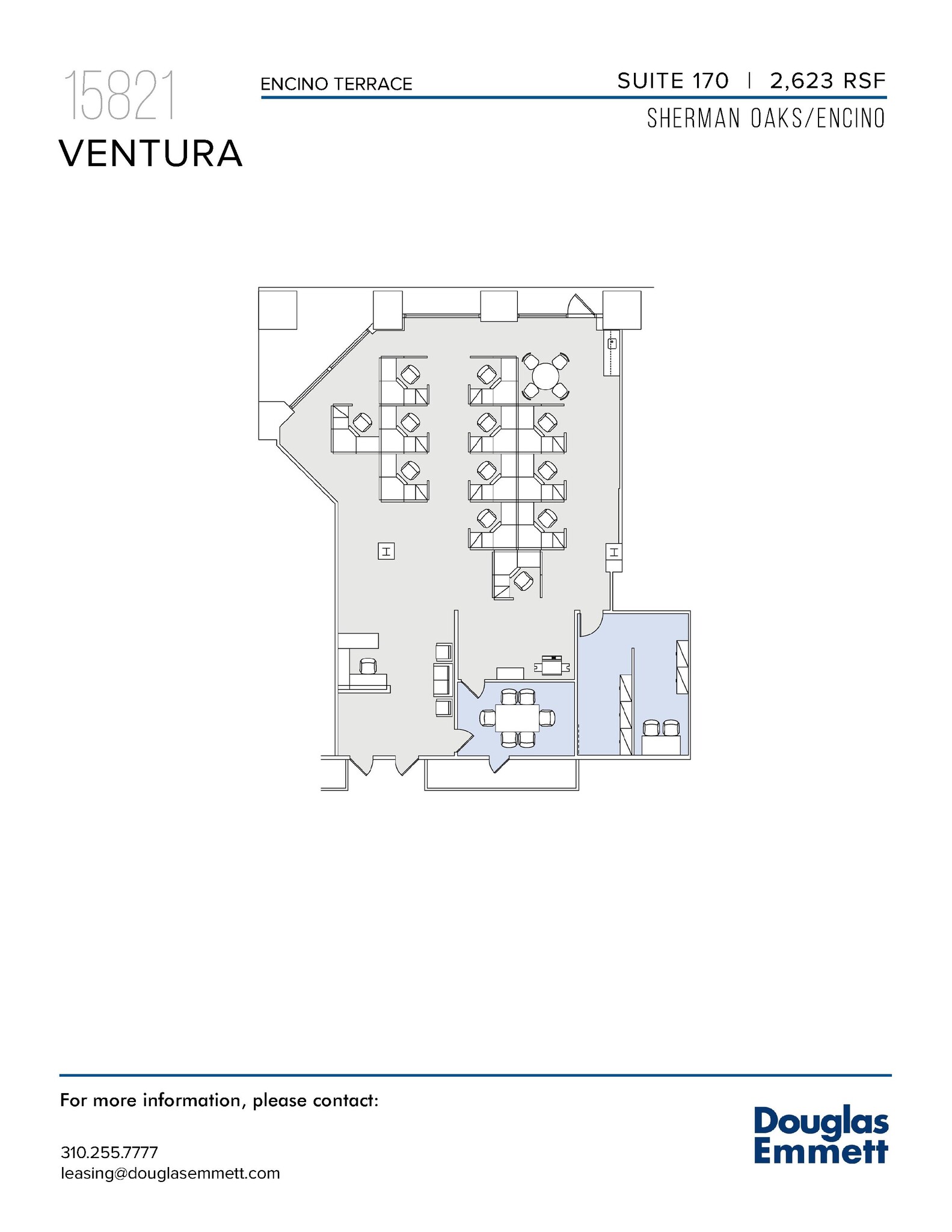 15821 Ventura Blvd, Encino, CA à louer Plan d’étage– Image 1 sur 1