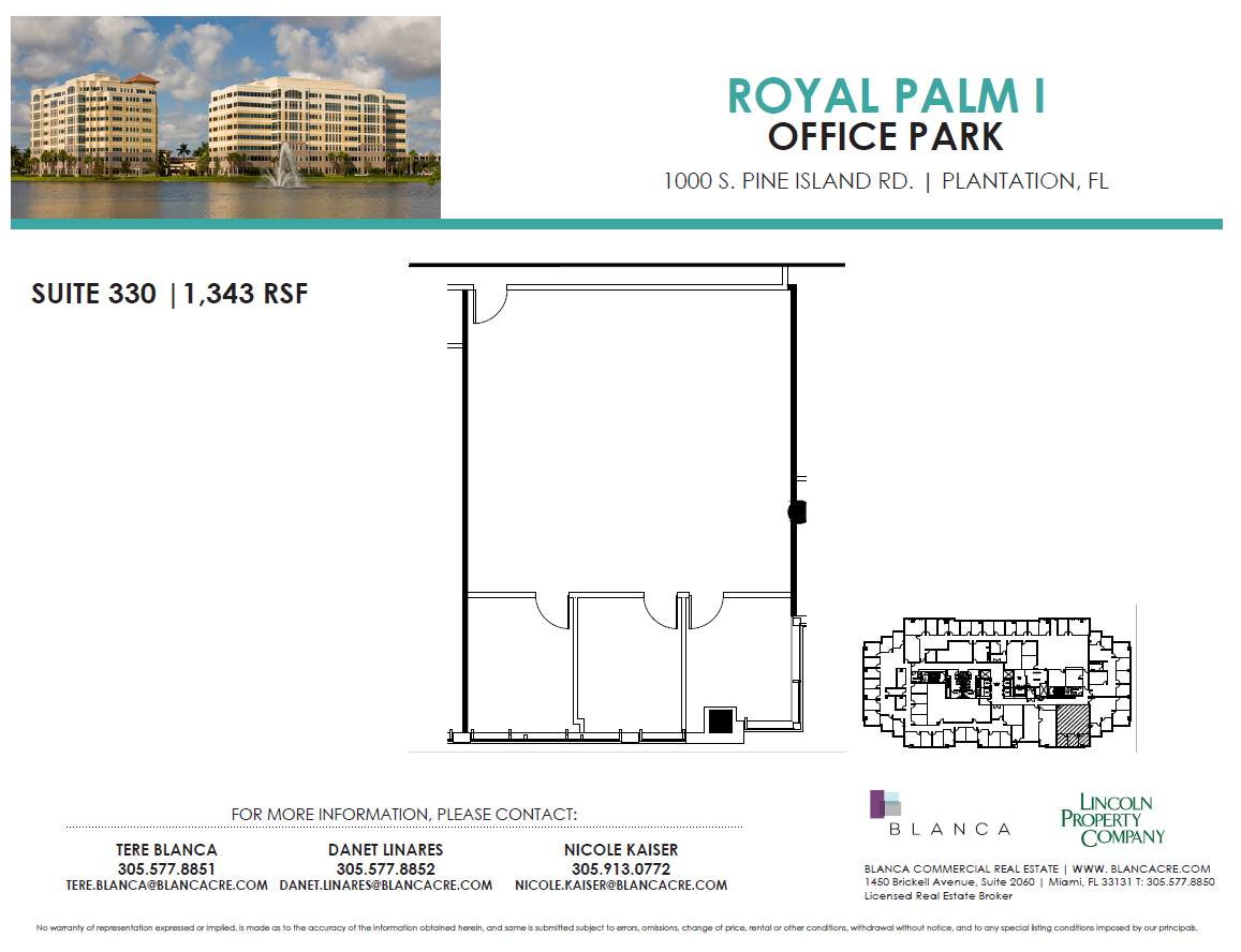 1000 S Pine Island Rd, Plantation, FL à louer Plan d’étage– Image 1 sur 1