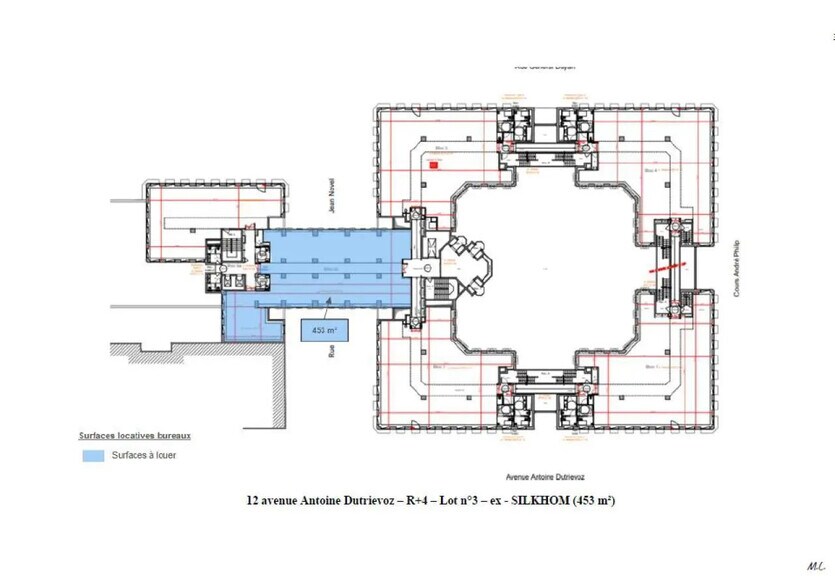 Bureau dans Villeurbanne à louer - Plan d’étage – Image 3 sur 4