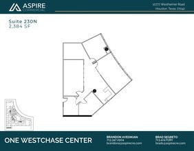 10777 Westheimer Rd, Houston, TX à louer Plan d’étage– Image 1 sur 2