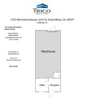 1725 Monrovia Ave, Costa Mesa, CA à louer Plan d’étage– Image 1 sur 1