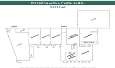 1188 Central Ave, Atlanta, GA à louer Plan d’étage– Image 2 sur 2