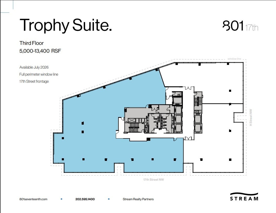 801 17th St NW, Washington, DC à louer Plan d’étage– Image 1 sur 4