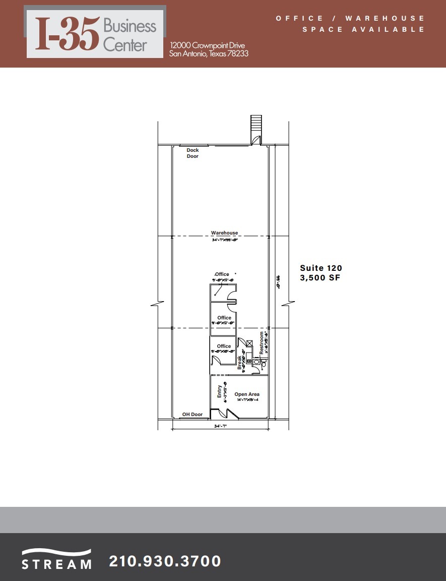 12000 Crownpoint Dr, San Antonio, TX à louer Plan d’étage– Image 1 sur 1