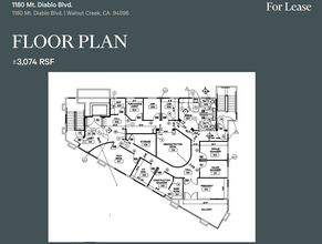 1180 Mt Diablo Blvd, Walnut Creek, CA à louer Plan d’étage– Image 1 sur 1