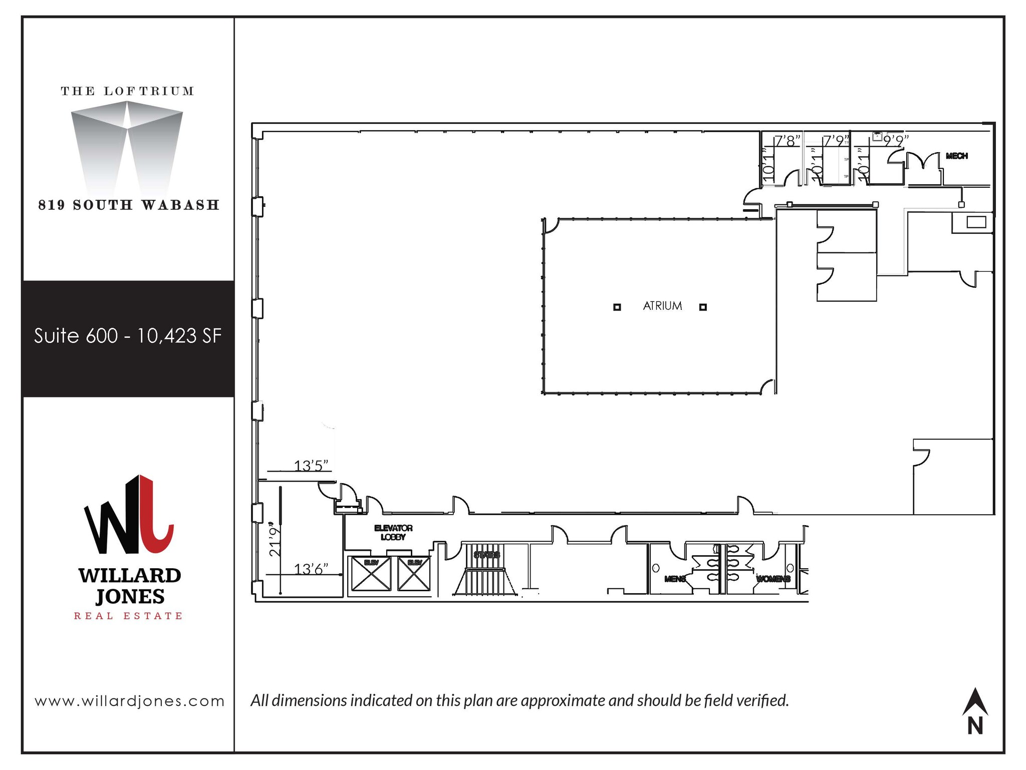 819 S Wabash Ave, Chicago, IL à louer Plan d’étage– Image 1 sur 9