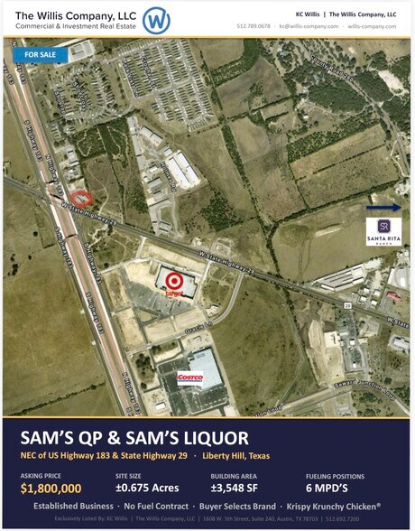 30 N Highway 183, Liberty Hill, TX à vendre - Aérien – Image 3 sur 4