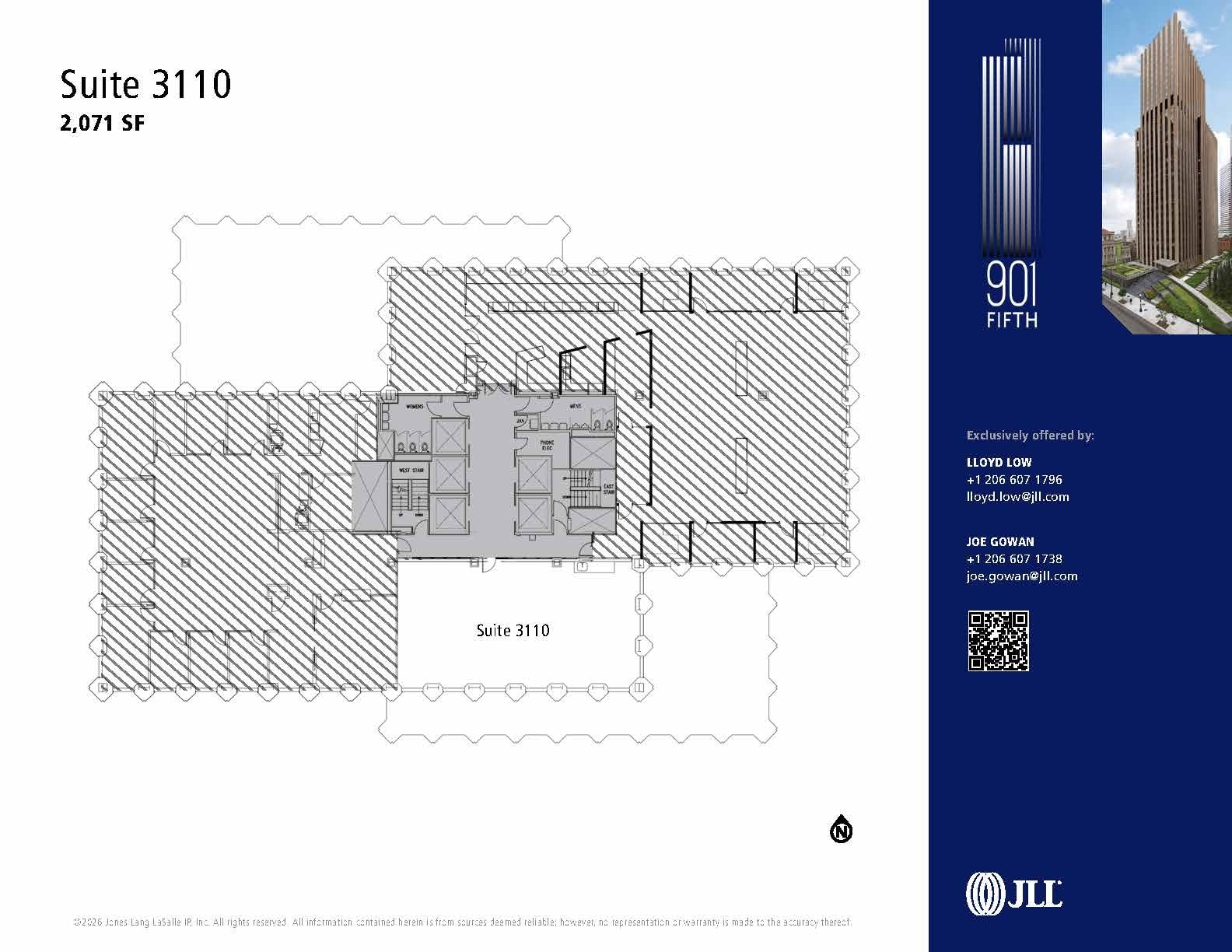 901 5th Ave, Seattle, WA à louer Plan d’étage– Image 1 sur 1