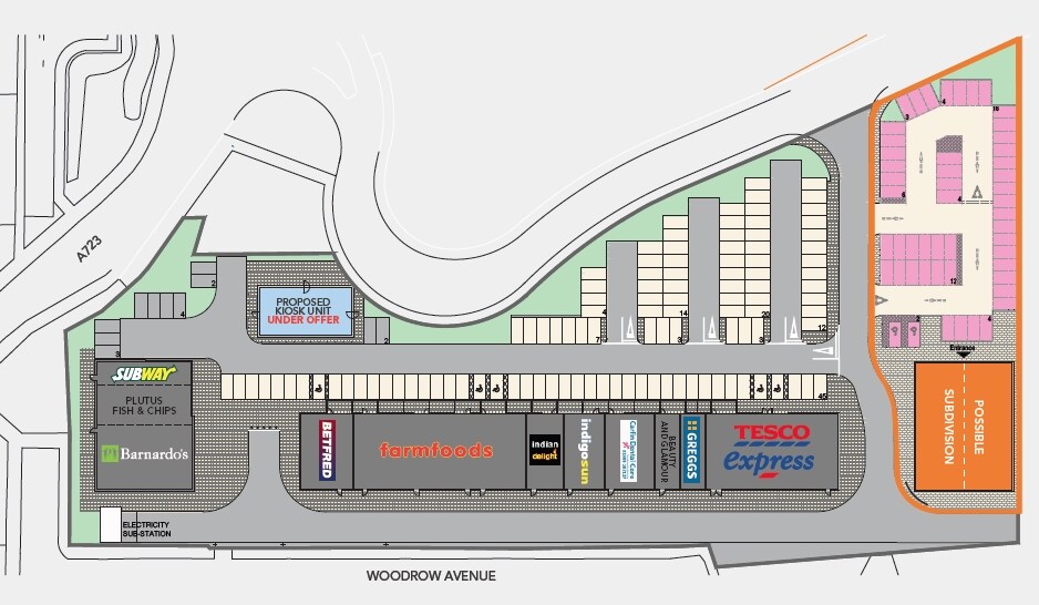 Bell Quadrant, Carfin à louer - Plan de site – Image 2 sur 2