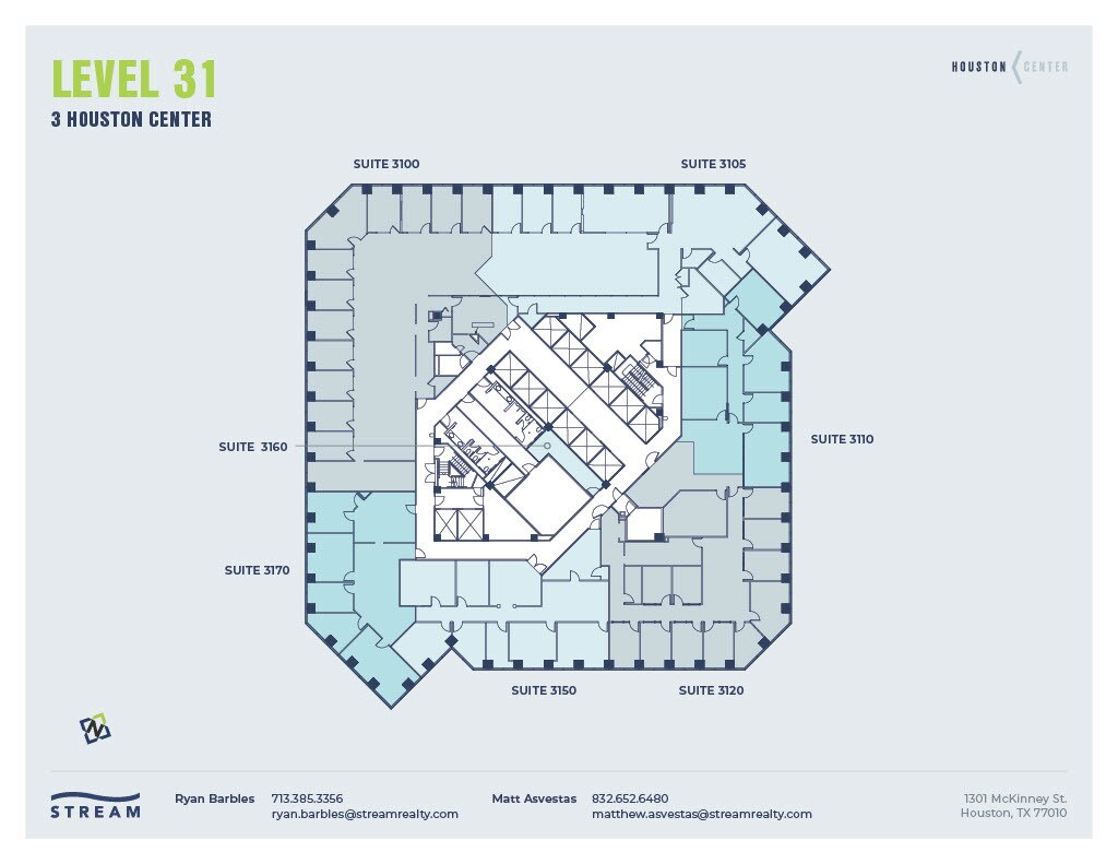 1301 McKinney St, Houston, TX à louer Plan d’étage– Image 1 sur 1