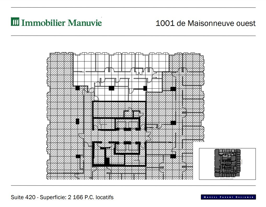 1001 Boul De Maisonneuve O, Montréal, QC à louer Plan d’étage– Image 1 sur 1