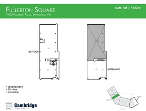 7400 Fullerton Rd, Springfield, VA à louer Plan d’étage– Image 1 sur 1