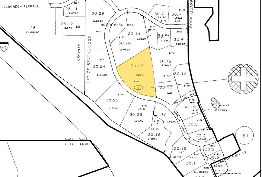 193 N Park Trl, Stockbridge, GA à vendre - Plan cadastral – Image 2 sur 3