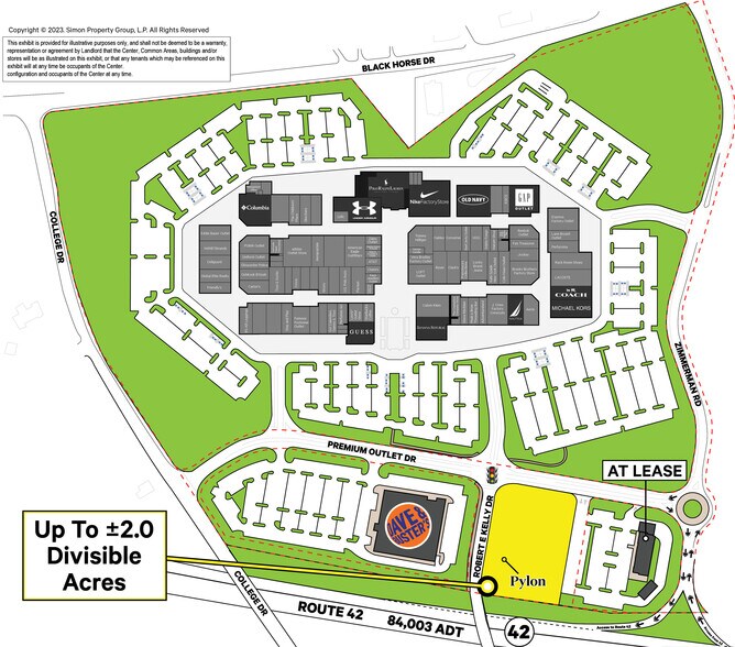100 Premium Outlet Dr, Blackwood, NJ à louer - Plan de site – Image 2 sur 3