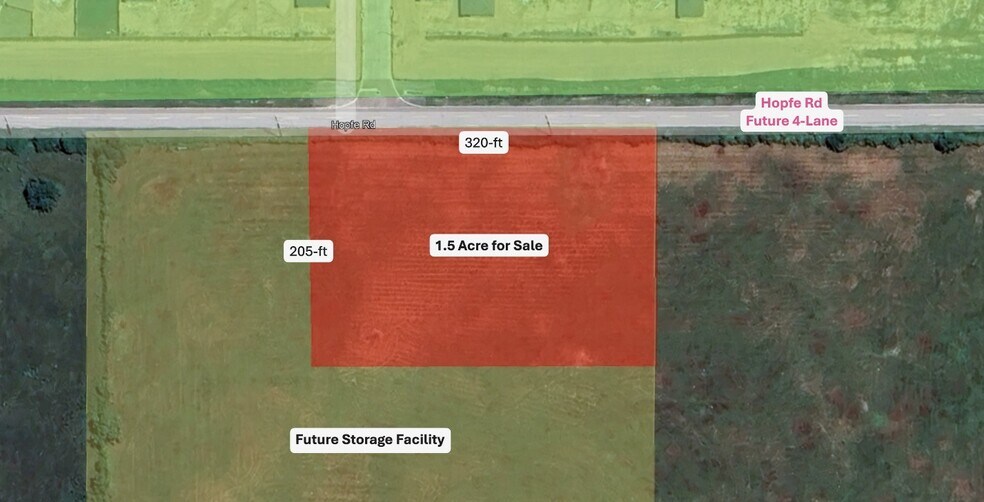 0 Hopfe Rd, Hockley, TX à vendre - Plan de site – Image 1 sur 2