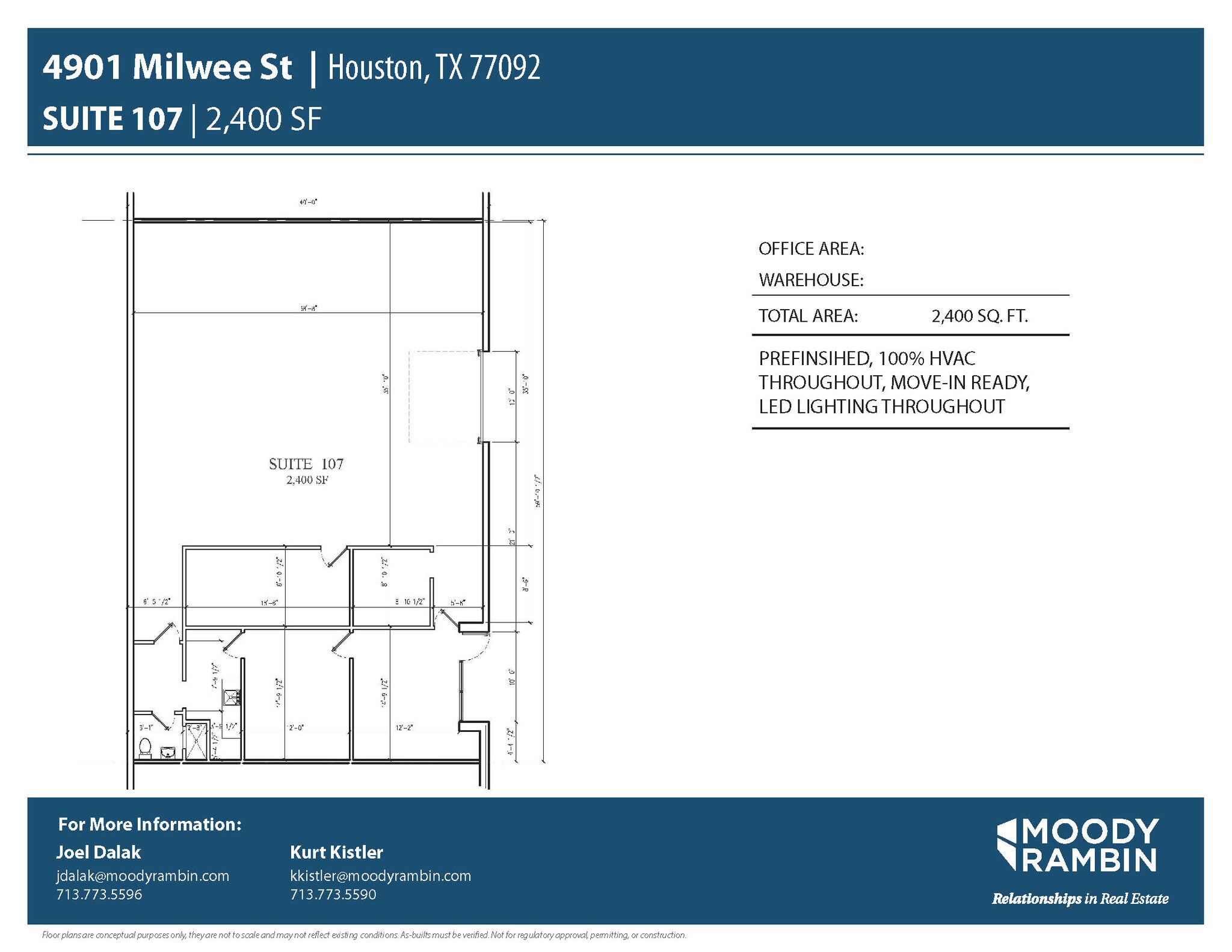 4901 Milwee St, Houston, TX à louer Plan d’étage– Image 1 sur 1