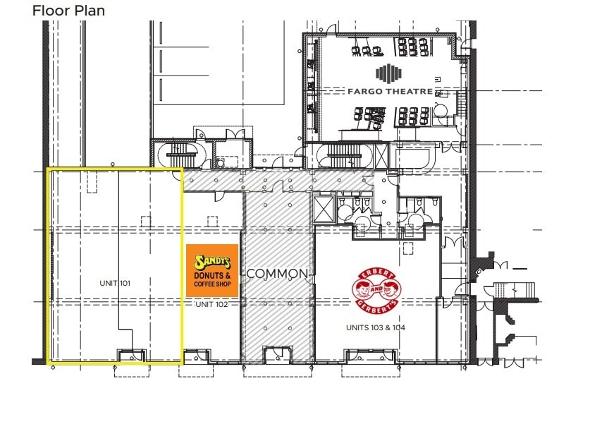300 N Broadway Ave, Fargo, ND 58102 - Lot 101 -  - Plan d’étage - Image 1 of 1