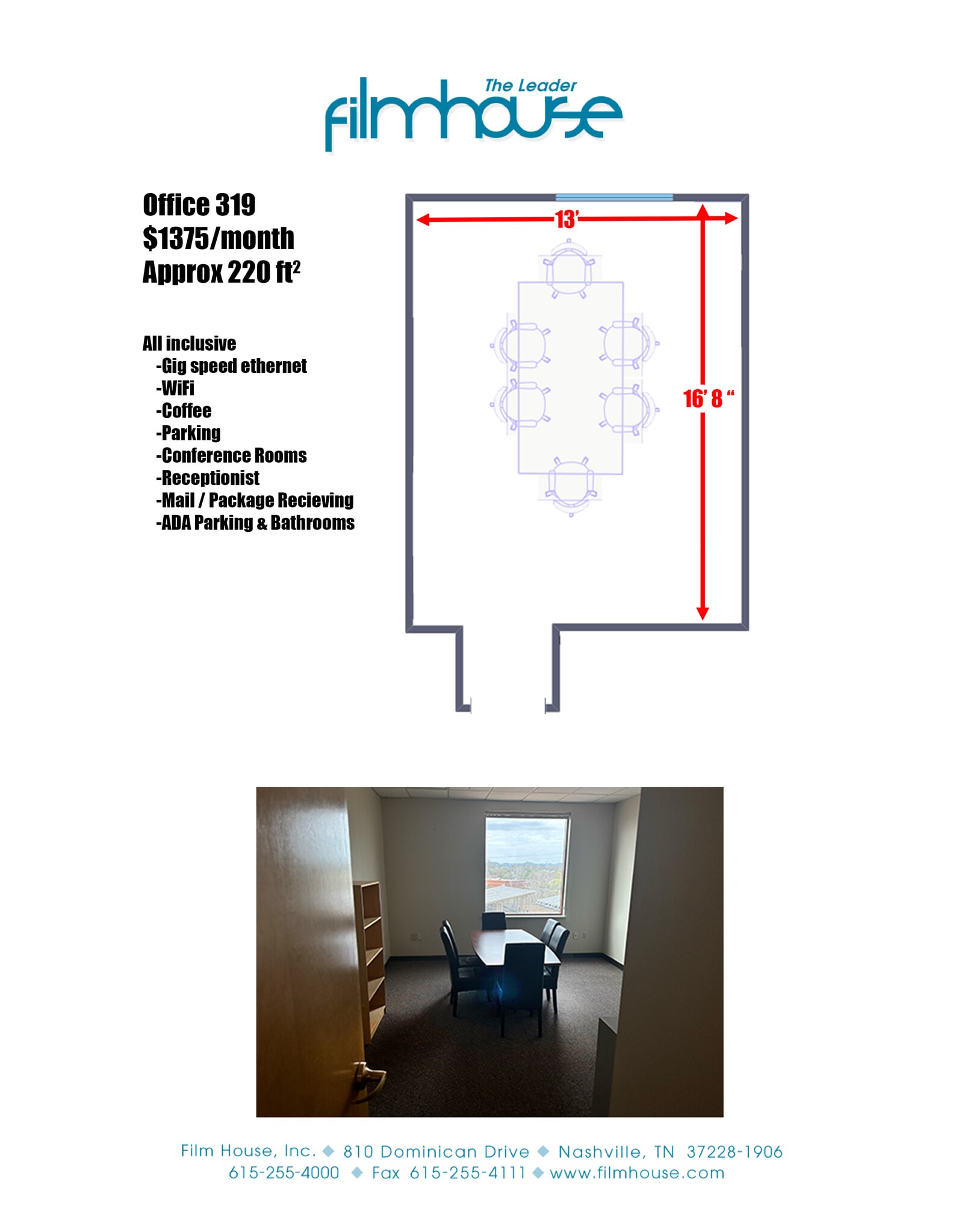 810 Dominican Dr, Nashville, TN à louer Plan d’étage– Image 1 sur 1