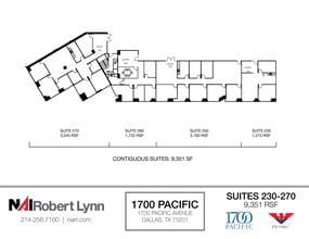 1700 Pacific Ave, Dallas, TX à louer Plan d’étage– Image 1 sur 2