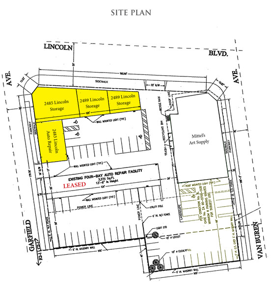 2481-2489 Lincoln Blvd, Venice, CA à louer - Plan de site – Image 2 sur 8