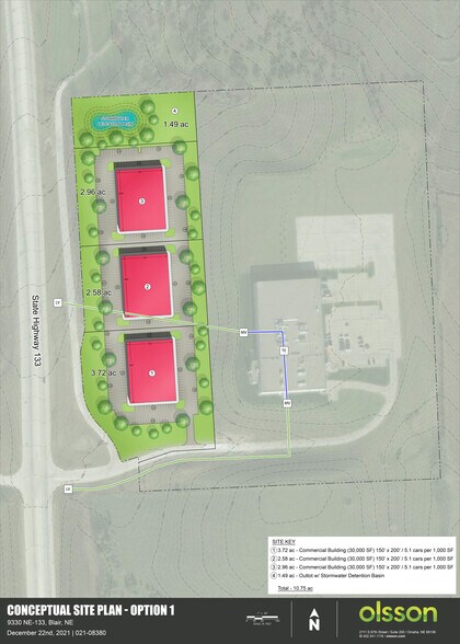 Hwy 133 & Hwy 30, Blair, NE à vendre - Plan de site – Image 2 sur 5
