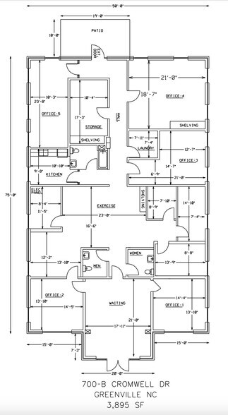700B Cromwell Dr, Greenville, NC à louer - Plan d’étage – Image 3 sur 23