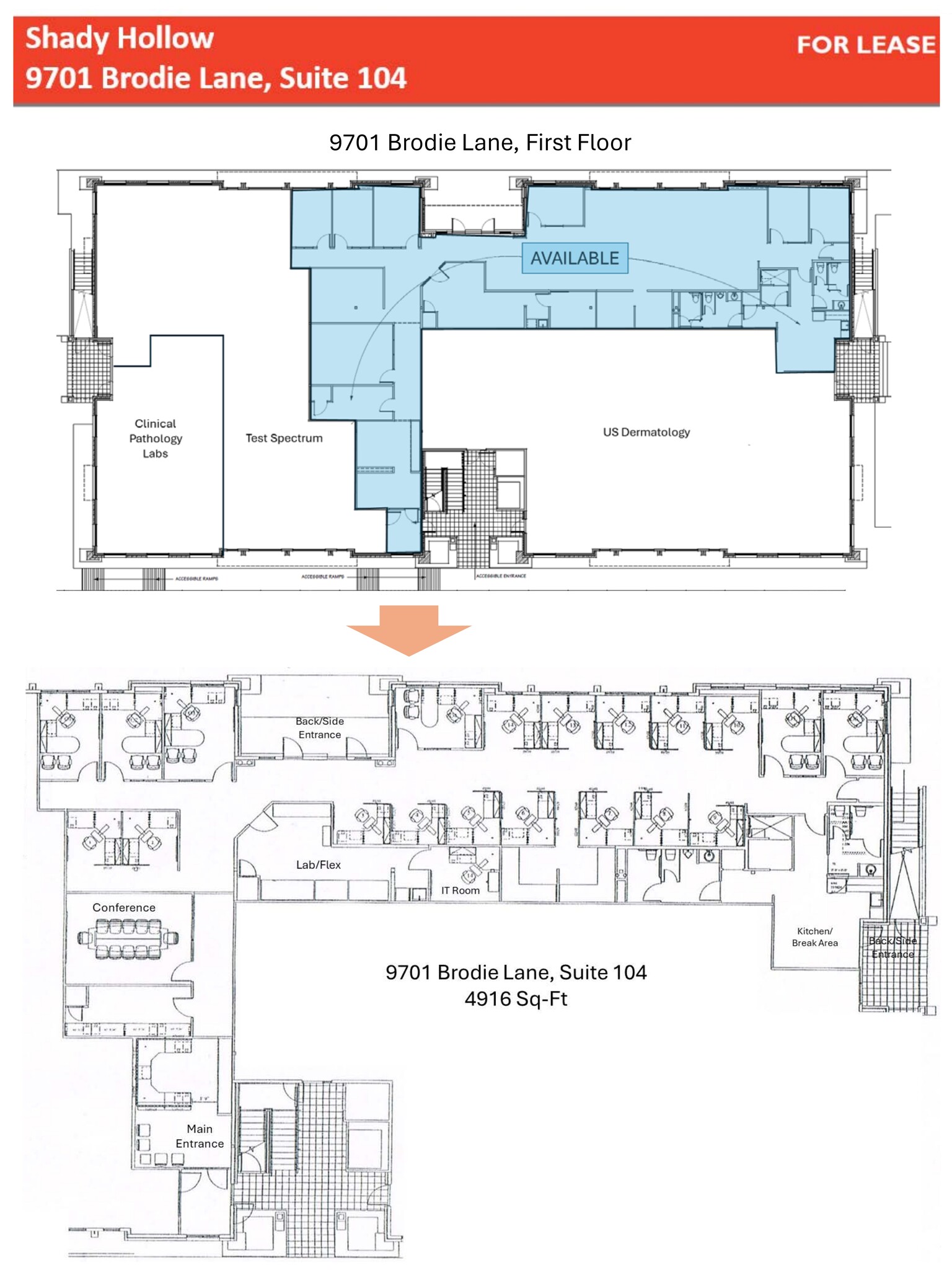 9701 Brodie Ln, Austin, TX à louer Plan de site– Image 1 sur 6