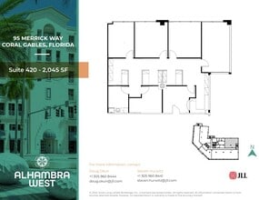 95 Merrick Way, Coral Gables, FL à louer Plan d’étage– Image 1 sur 1