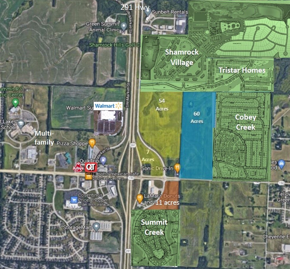 NE 150 & 291 Hwy - 54 Acres, Lee's Summit, MO à vendre Photo de l’immeuble– Image 1 sur 4