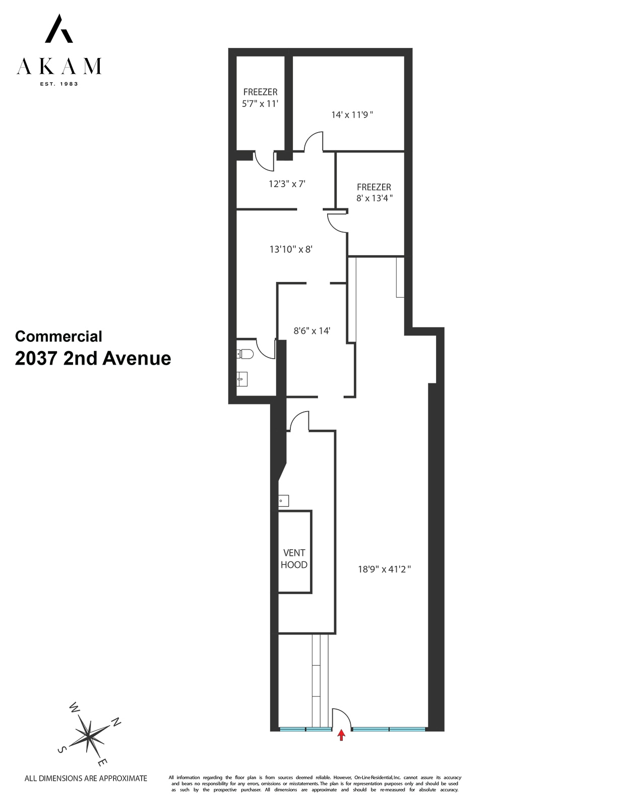2037 Second Ave, New York, NY à louer Plan d’étage– Image 1 sur 1