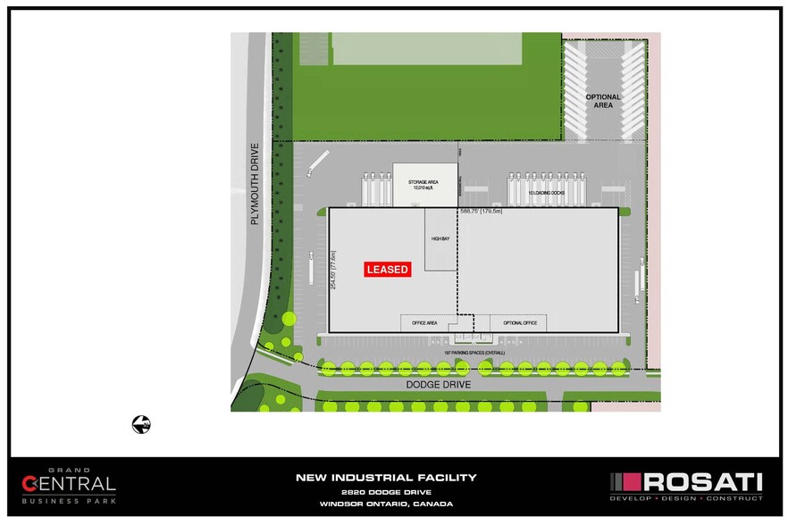 2820 Dodge Dr, Windsor, ON à louer - Plan de site – Image 2 sur 4
