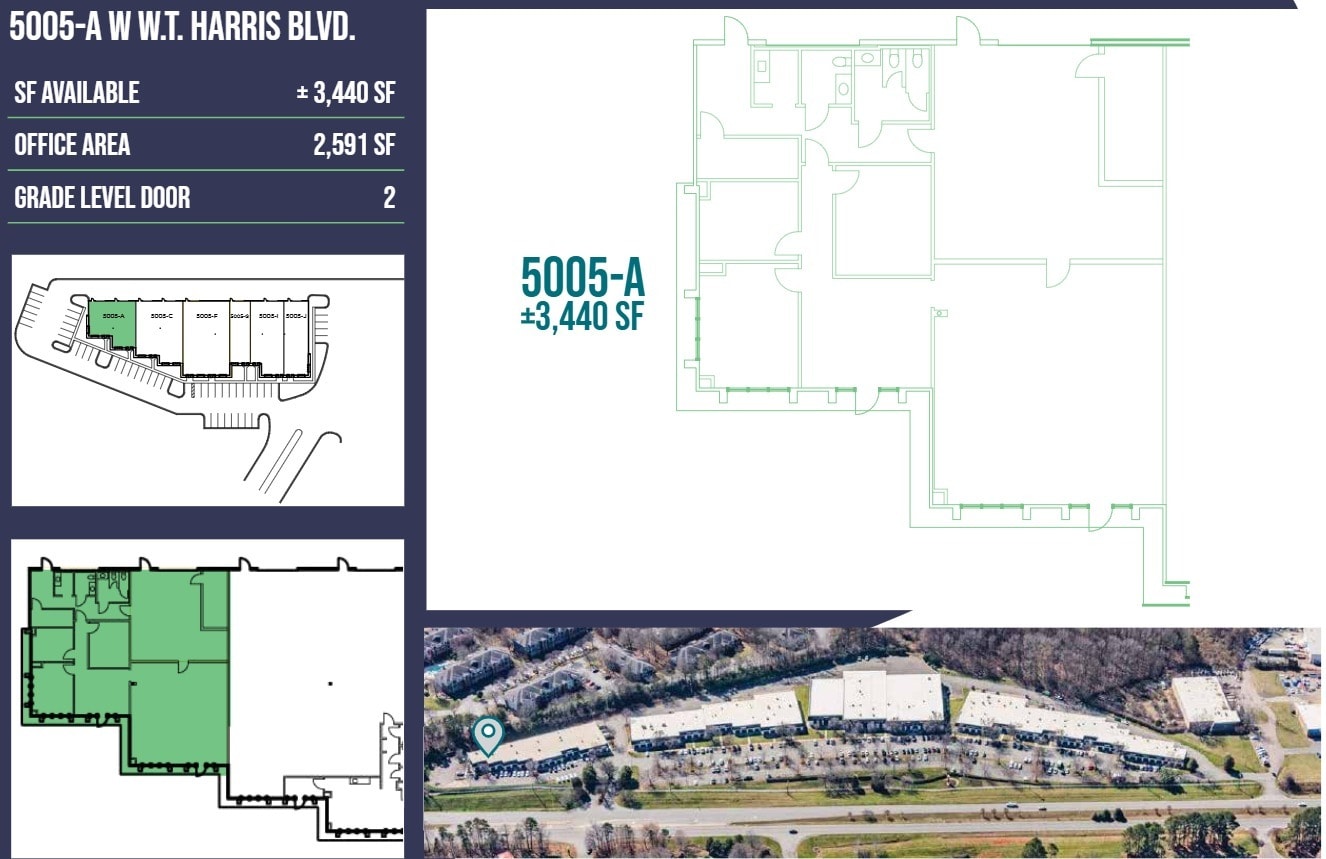 5009-5015 W WT Harris Blvd, Charlotte, NC à louer Plan d’étage– Image 1 sur 1