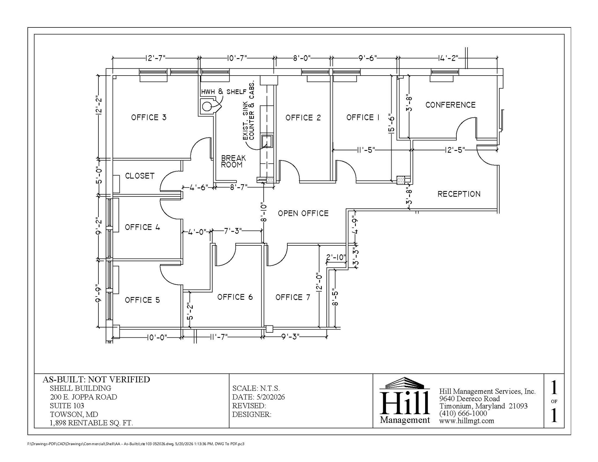200 E Joppa Rd, Towson, MD à louer Plan d’étage– Image 1 sur 1